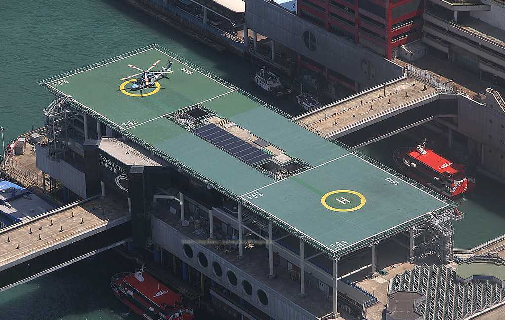 The Shun Tak Heliport attached to the Macau Ferry Terminal