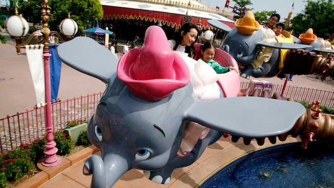 Dumbo the Flying Elephant at Disneyland in Hong Kong
