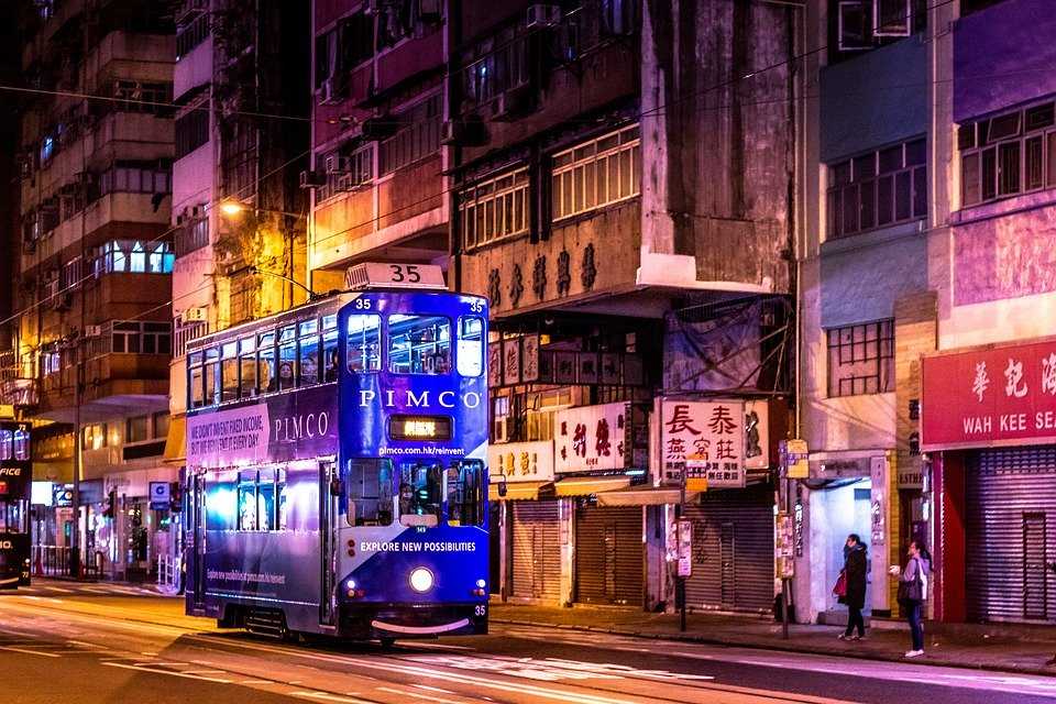 Hong Kong Street at Night