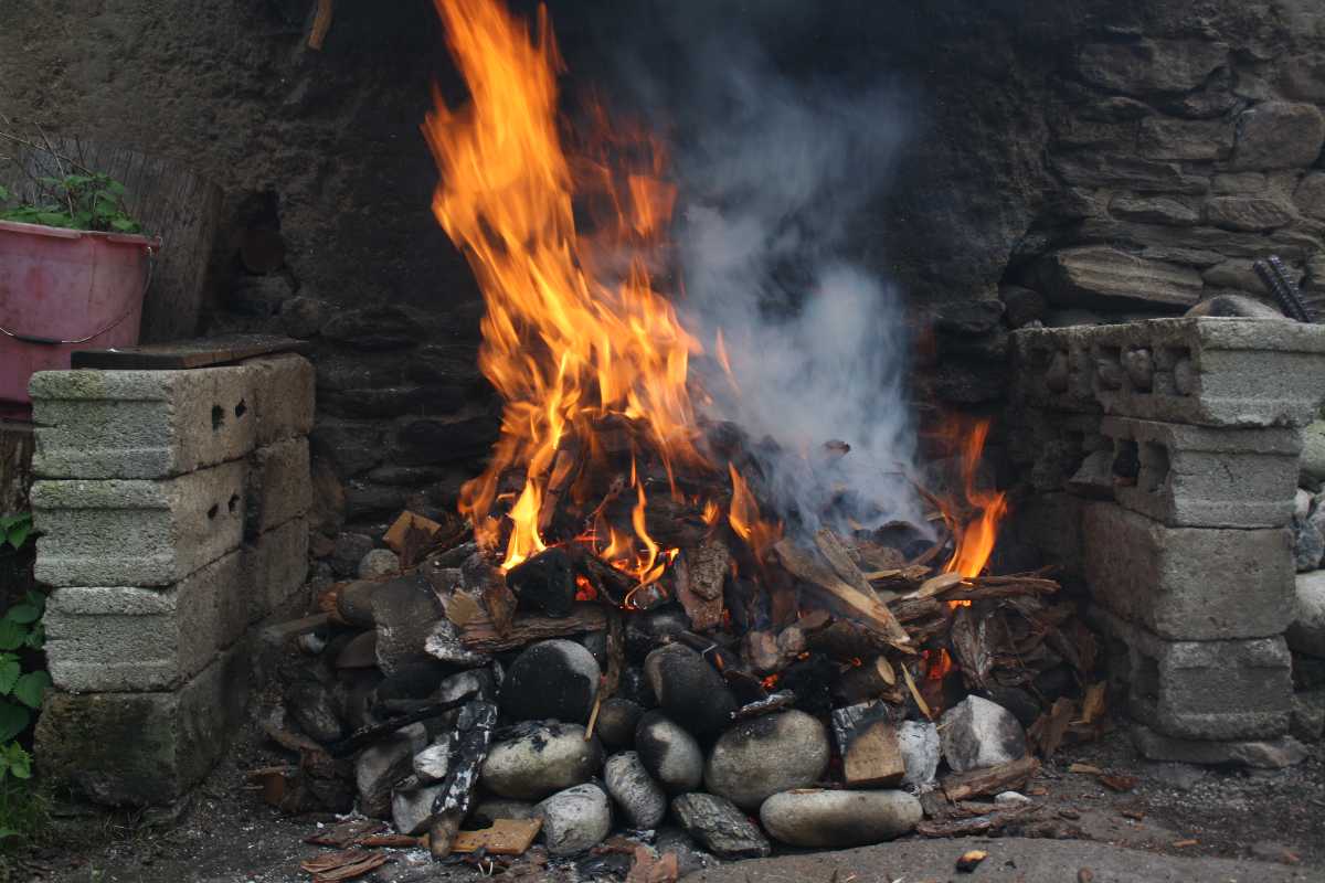 Roasting of Stones in Fire, Hot Stone Baths in Bhutan