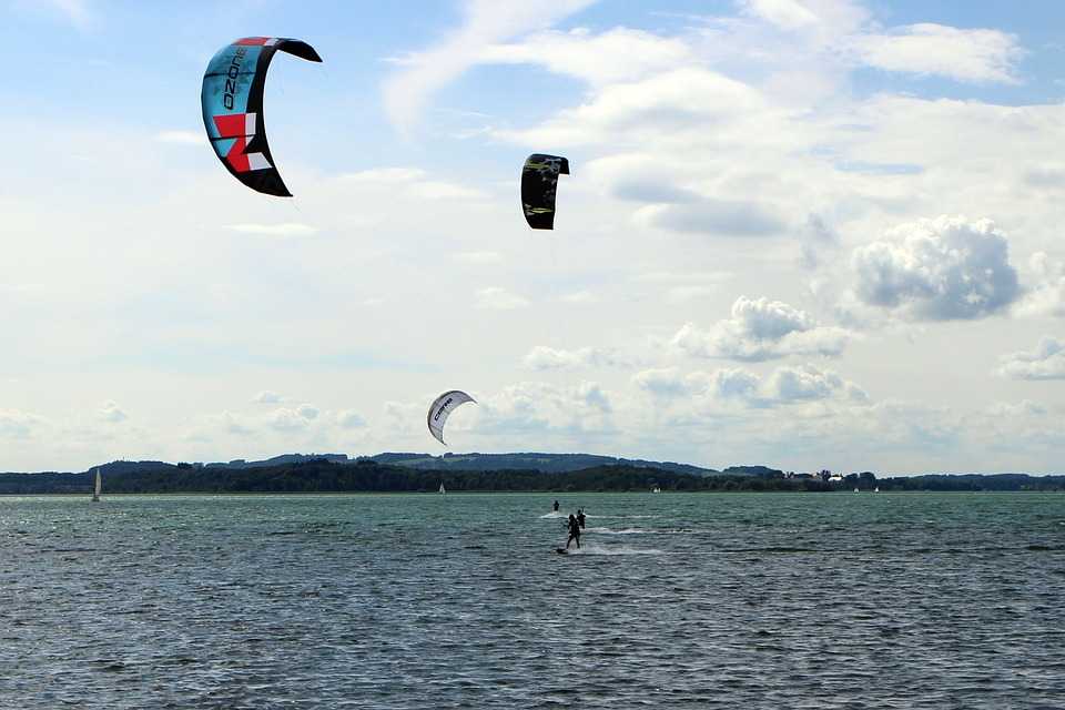 Kite Surfing in Pak Nam Pran, Thailand