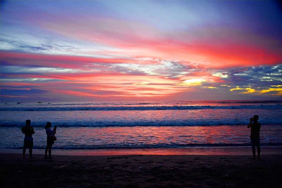 Breathtaking sunset at Bali, Indonesia