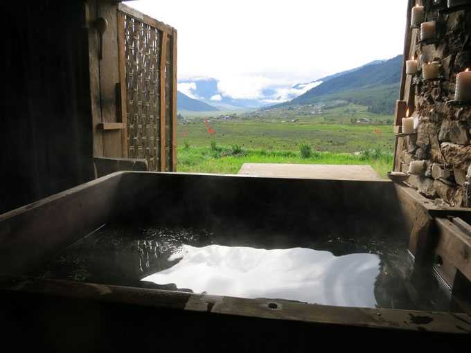 Hot Stone Bath in Bhutan