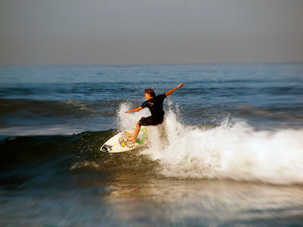 Surfing in Bali, Legian beach