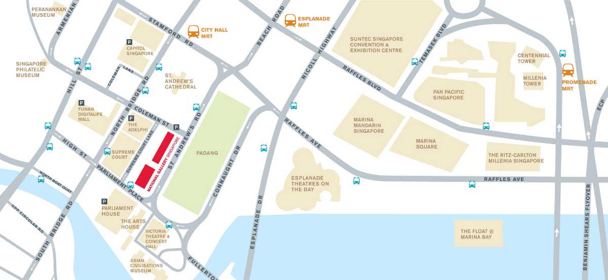 National Gallery Singapore Map