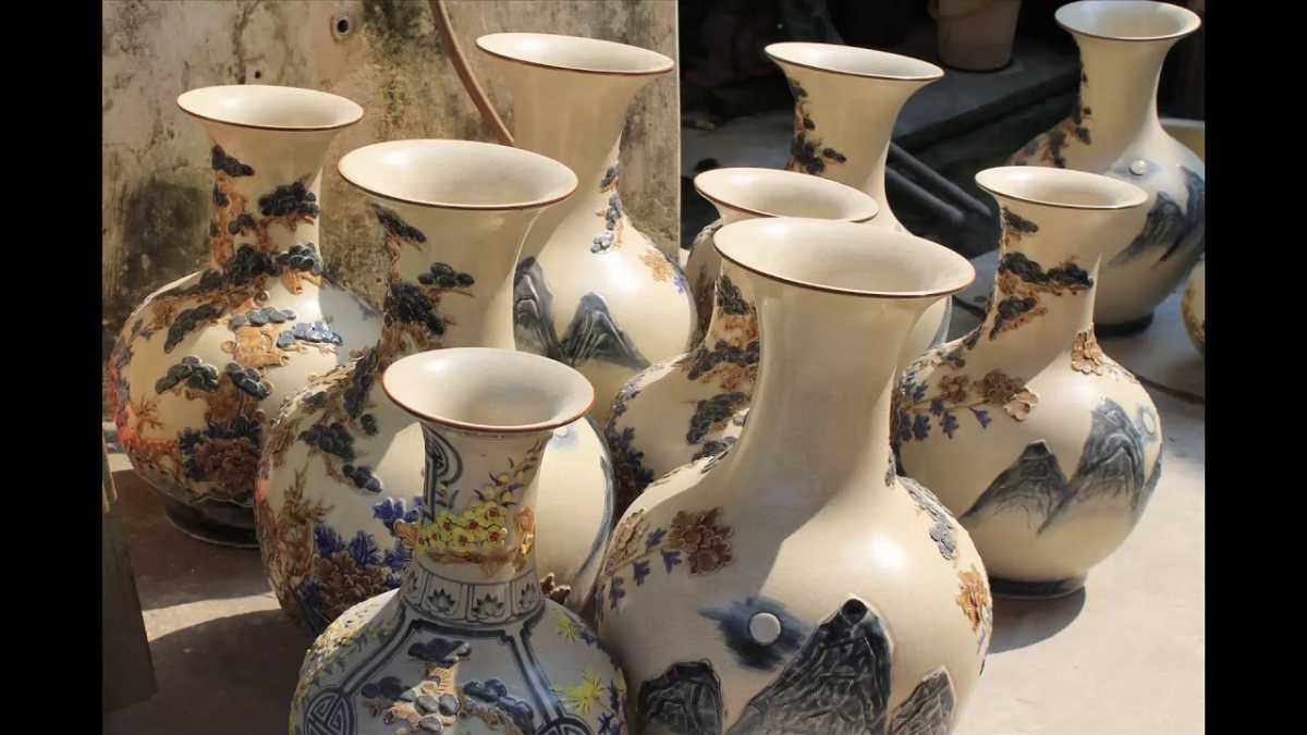 Vases at Bat Trang Pottery Village Hanoi