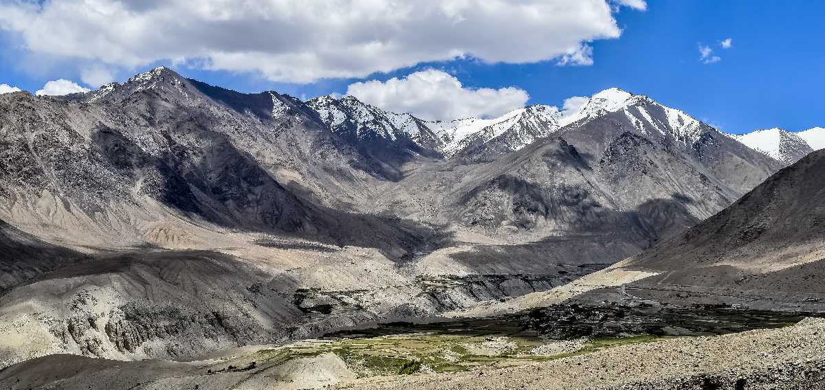 Snow in Nubra Valley