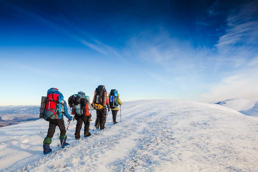 snow trek in april in india