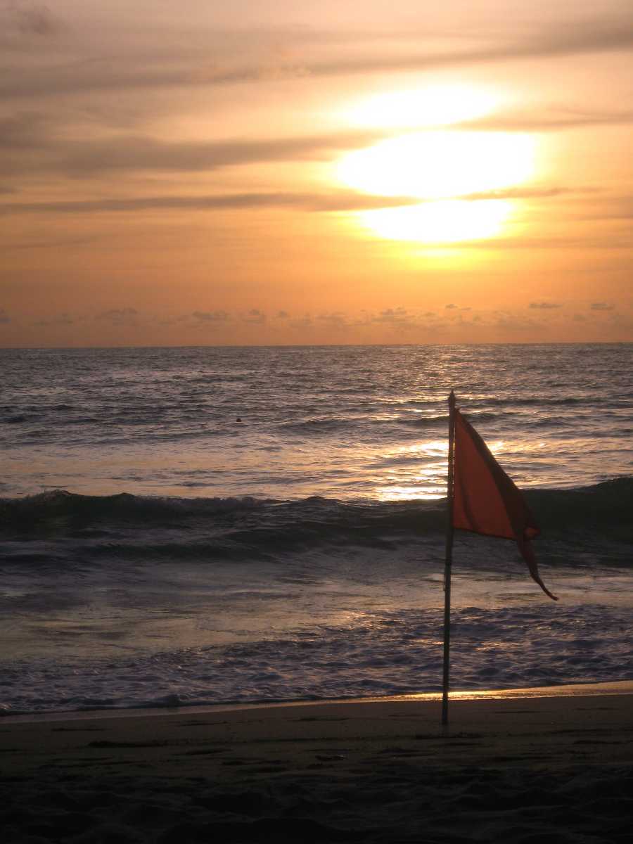 sunset at surin beach
