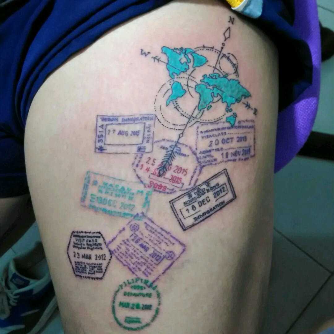 travel related tattoos small