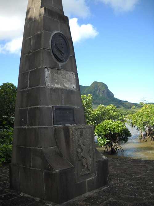 Dutch first landing monument in mauritius
