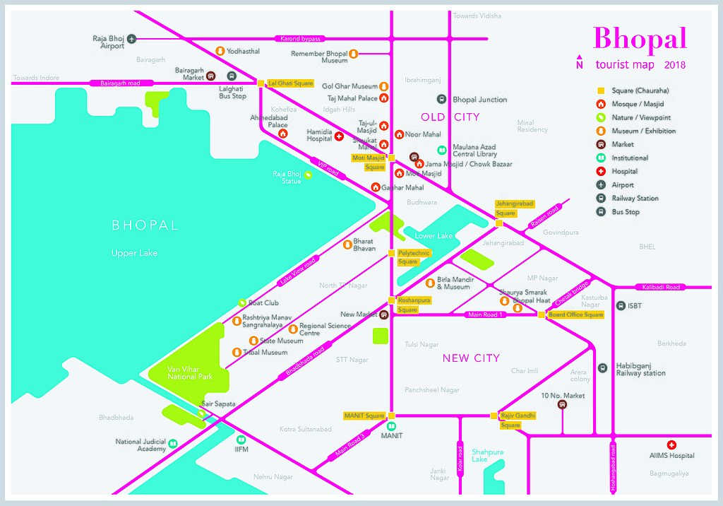 bhopal tourism map